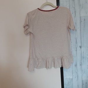 NWOT - Ten Sixty Sherman Striped Tee with Ruffled Bottom